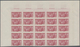 Delcampe - Monaco: 1951, Visiting Card Stamps Complete Set Of Five In IMPERFORATE Blocks Of 25 From Upper Margi - Ongebruikt