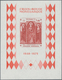 Monaco: 1973, 25 Years Red Cross Of Monaco IMPERFORATE Miniature Sheet, Mint Never Hinged With Oval - Unused Stamps