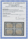 Montenegro: 1896, 1 Nkr Blue/brown 'Bicentenary Of Dynasty', Perf. 10 1/2, Block Of 4 With Verticall - Montenegro