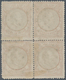 Niederlande: 1872/1888, 2.50 Gulden Rose/blue In Block Of Four With Dot Cancel "5", Despite Small De - Brieven En Documenten