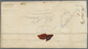 Norwegen: 1855 4s. Blue Used On Folded Cover From NORDLAND To Trondhjem, Cancelled By Circle Of Bars - Andere & Zonder Classificatie