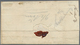 Norwegen: 1855 4s. Blue Used On Folded Cover From NORDLAND To Trondhjem, Cancelled By Circle Of Bars - Other & Unclassified