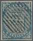 Norwegen: 1855 4s. Blue Showing Variety "CRACKED PLATE At Right" (sheet Pos. D16), Used And Cancelle - Sonstige & Ohne Zuordnung