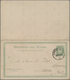 Norwegen - Ganzsachen: 1889, 6 Öre Green Postal Stationery Double Card From Christiania To Sweden, G - Ganzsachen
