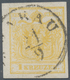 Österreich: 1850, Freimarke 1 Kr. Gelb Gemaschtes Maschinenpapier, Type III, Entwertet Mit Zartem Te - Gebruikt