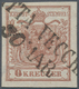 Österreich: 1850, 6 Kreuzer Handpapier, Type I, Rotbraun Mit Plattenfehler "Ohne Punkt Nach Kreuzer" - Gebruikt