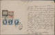 Österreich: 1883, 3 X 10 Kr Blau 'Franz-Josef', Feiner Druck, Zusammen Mit Steuermarke 2 Kr Schwarz/ - Gebruikt