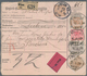 Österreich: 1899, Postbegleitadresse Für Ein Paket Ab WIEN Mit 2,3,5 Und 30 Kreuzer Zusatzfrankatur - Gebruikt