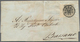 Österreich - Lombardei Und Venetien: 1850, 10 Cmi Grauschwarz, Handpapier, Randstück Mit Linkem Boge - Lombardije-Venetië