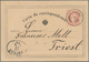 Österreichische Post In Der Levante: 1873, 4 So Mattrosa Ganzsachenkarte, Gebraucht Mit Klarem K1 GE - Levante-Marken