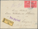 Österreichische Post In Der Levante: 1914, 4 X 20 Pa Rot Auf Rosa, Paarweise Vorder- Und Rückseitig - Oostenrijkse Levant