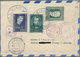 Österreich - Flugpost: 1953 (31.3.), Privat-Luftpost-Faltbrief Trachten 1 S. Blau Mit Zudruck 'VIA R - Other & Unclassified