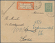 Portugal: 1895, 25 R Green Postal Stationery Registered Letter With Five Stamps Additional Franking - Gebruikt