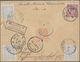 Portugal: 1895, 25 R Green Postal Stationery Registered Letter With Five Stamps Additional Franking - Used Stamps