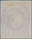 Rumänien: 1868, Carol 3 Bani Violet With Central Oval Blue Cancellation, Large Margins All Around. S - Gebruikt