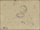 Rumänien - Rumänische Post In Der Levante: 1896, 2 X 10 Pa On 5 B Blue With Ovp In Violet, 20 Pa On - Levant (Turkije)