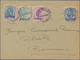 Rumänien - Rumänische Post In Der Levante: 1896, 2 X 10 Pa On 5 B Blue With Ovp In Violet, 20 Pa On - Levant (Türkei)