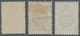 Russland: 1864 Set Of Three, Perf 12¼x12½, No Watermark, Mint With 1k. And 3k. Lightly Hinged, 5k. N - Used Stamps