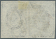 Russland: 1866, The Fantastic And UNIQUE 3 K. IMPERFORATED PAIR, On Horiz. Laid Paper, Used In Wlocl - Gebruikt