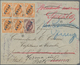 Russische Post In China: 1899, 1 K. (5 Inc. Horizontal Strip-3) And 5 K. Tied "XANHAI 29 VIII 08" To - China