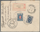 Russische Post In China: 07.04.1904 Russo-Japanese War Registered Cover From KHARBIN FIELD POST-TELE - China