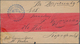 Russische Post In China: 12.10.1904 Russo-Japanese War Red-band Cover From Khabarovsk To Warsaw With - China