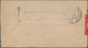 Russische Post In China: 12.10.1904 Russo-Japanese War Red-band Cover From Khabarovsk To Warsaw With - China