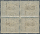 San Marino - Portomarken: 1936, Postage Due 30c. Blue/brown Surch. ‚Lire 1‘ Block Of Four, Mint Neve - Strafport