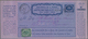 San Marino - Ganzsachen: 1892: 10 C Blue On Violet Postal Stationery Money Order, Uprated With 2 C G - Postal Stationery