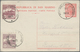 San Marino - Ganzsachen: 1925. 40 C Red Postal Stationery Card And 40 + 40 C Postal Stationery Doubl - Postwaardestukken