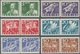 Schweden: 1936, Tercentenary Of Swedish Post Complete Set Of 12 Vertical Perforated Stamps In Horizo - Gebruikt