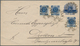Schweden - Ganzsachen: 1889 Postal Stationery Provisional Envelope 10 øre On 12 øre Blue Used From S - Postal Stationery