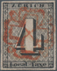 Schweiz - Zürich: 1843, 4 Rp Schwarz Mit Roter Rossette Als SPERATI-FÄLSCHUNG - 1843-1852 Federale & Kantonnale Postzegels