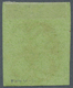 Schweiz - Genf: 1847, 5 C Schwarz Auf Lebhaftgelboliv Sauber Entwertet Mit Roter Rossette, Teils Lei - 1843-1852 Kantonalmarken Und Bundesmarken