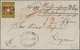 Schweiz: 1850 Rayon II 10 Rp. Schwarz/gelbbraun/rot, Type 16, Stein A1-O, Plattenfehler 'Äußere Rand - Sonstige & Ohne Zuordnung