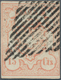 Schweiz: 1852 Rayon III 15 Cts. Ziegelrot, Type 4, Sauber Entwertet Mit Schwarzer, Eidg. Raute, Rins - Other & Unclassified