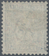 Schweiz: 1881 Sitzende Helvetia 40 Rp. Dunkelgrau Auf FASERPAPIER, Gebraucht Und Sauber Entwertet "G - Sonstige & Ohne Zuordnung