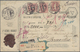 Schweiz: 1891: Drei Einzelmarken Stehende Helvetia 1 Fr. Lila, Gez. 11¾, Auf Paketkarte Von Chaux-de - Sonstige & Ohne Zuordnung