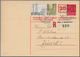 Schweiz - Ganzsachen: 1948 Ganzsachendoppelkarte 25 A. 20+25 A. 20 C. Rosa, Wz. 6 (Zu. Wz. I) Als Ei - Stamped Stationery