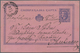 Serbien - Ganzsachen: 1876, 10 Pa Blue/rose Postal Stationery Postcard, Used - Servië