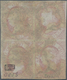 Spanien: 1851, 5r. Rose, Block Of Four, Fresh Colour And Full Margins All Around, Oblit. By Several - Gebruikt