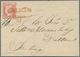 Spanien: 1852, Folded Entire Letter Bearing Isabella II 6 Cs Rose Tied By RED 2-line Canc. "GALICIA - Used Stamps