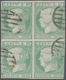 Spanien: 1852, 5r. Bluish Green, Block Of Four, Slightly Touched At Lower Right Otherwise Full Margi - Gebruikt