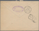 Spanien: 1885, "DENIA" Postmark In Blue On 25 C Grey-ultramarine Single Franking And On 10 C Carmine - Gebraucht