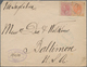 Spanien: 1885, "DENIA" Postmark In Blue On 25 C Grey-ultramarine Single Franking And On 10 C Carmine - Gebruikt