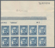 Spanien: 1937, Fermin Salvochea Y Alvarez 60c. Blue Three IMPERFORATE Blocks Of Ten From Upper Right - Gebruikt