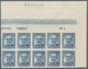 Delcampe - Spanien: 1937, Fermin Salvochea Y Alvarez 60c. Blue Three IMPERFORATE Blocks Of Ten From Upper Right - Used Stamps