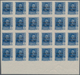 Spanien: 1938, Airmails 50c. Slate And 1pts. Blue, IMPERFORATE Bottom Marginal Blocks Of 24 With BLA - Gebruikt