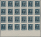 Spanien: 1938, Airmails 50c. Slate And 1pts. Blue, IMPERFORATE Bottom Marginal Blocks Of 24 With BLA - Gebraucht