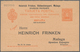 Spanien - Ganzsachen: 1909. Private Reply Card 10c+10c Red-orange Alfonso XIII Cadete "Heinrich Frin - 1850-1931
